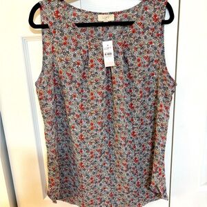 NWT Floral LOFT Sleeveless Top